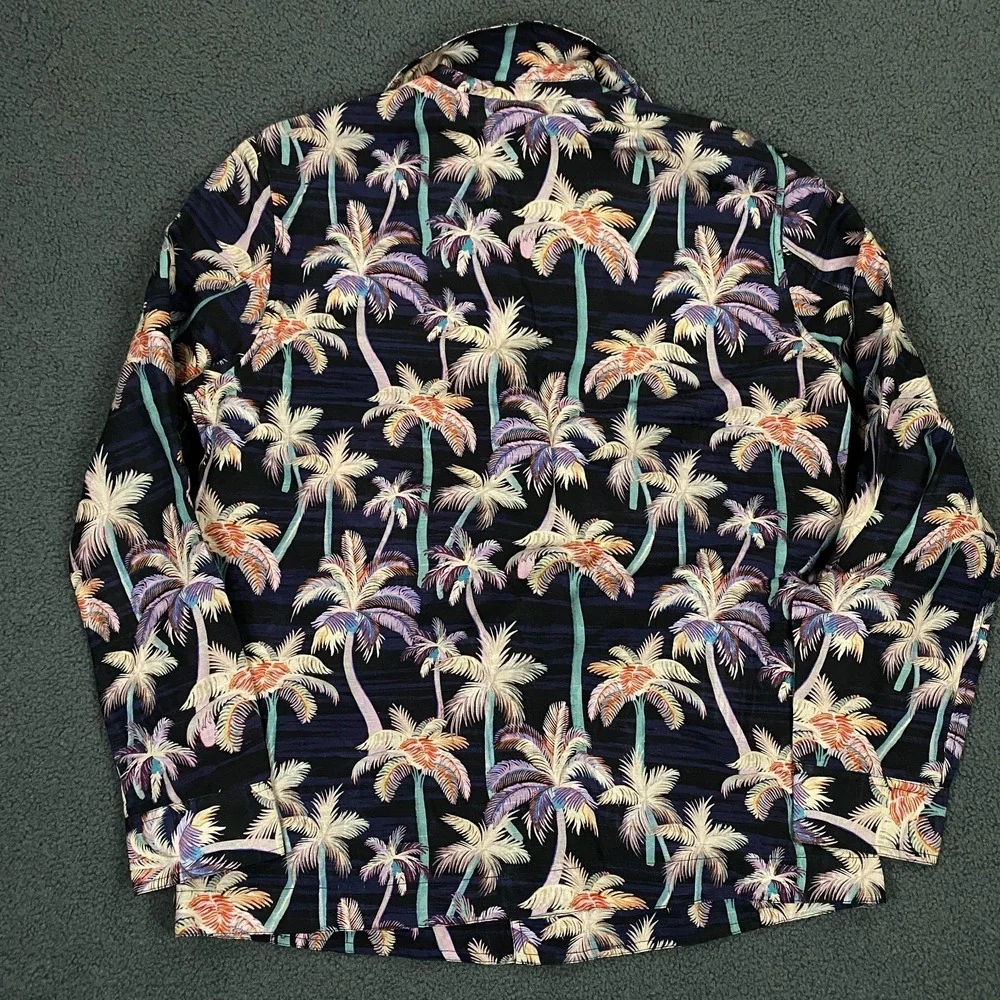 Scotch & Soda Colourful Palm Tree Lightweight Jacket size Medium Linen Half Line